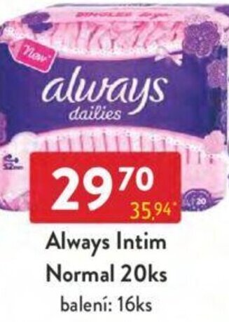 Qanto Always Intim Normal 20ks nabídka