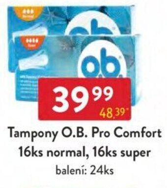 Qanto Tampony O.B. Pro Comfort 16ks normal, 16ks super nabídka