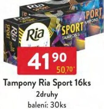 Qanto Tampony Ria Sport 16ks 2druhy nabídka