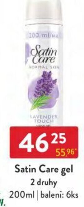 Satin Care gel 2 druhy 200ml