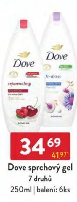 Qanto Dove sprchový gel 7 druhů nabídka