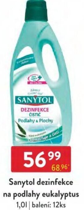 Qanto Sanytol dezinfekce na podlahy eukalyptus nabídka