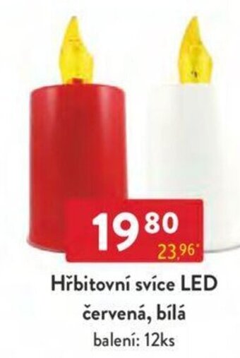 Qanto Hřbitovní svíce LED červená, bílá nabídka