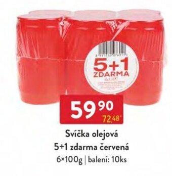Qanto Svíčka olejová 5+1 zdarma červená nabídka