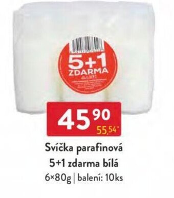 Qanto Svíčka parafinová 5+1 zdarma bílá nabídka