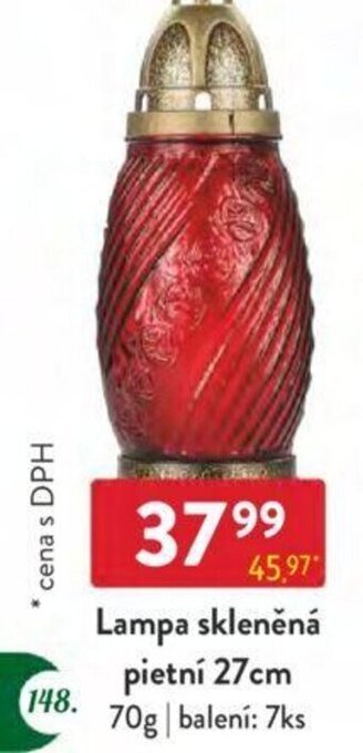 Qanto Lampa skleněná pietní 27cm nabídka