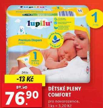 Lidl Dětské pleny comfort, 24 ks nabídka