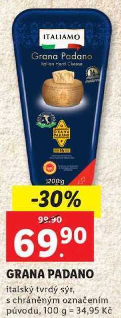 Lidl Grana padano, 200 g nabídka