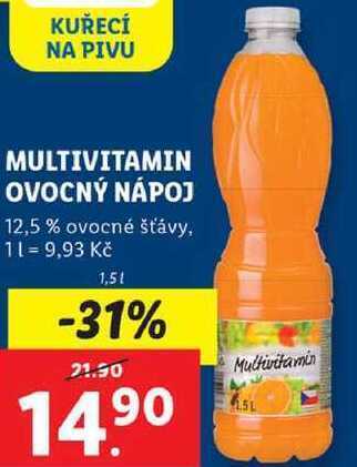 Lidl Multivitamin ovocný nápoj, 1,5 l nabídka