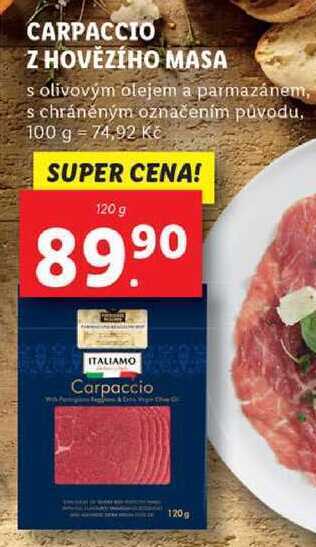 Lidl Carpaccio z hovězího masa, 120 g nabídka