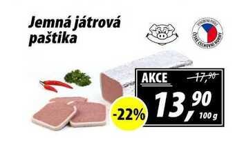 ZEMAN Jemná játrová paštika, 100 g nabídka