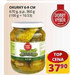Flop Okurky 6-9 cm 670 g. p.p. 360 g nabídka