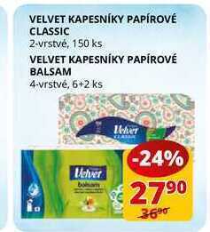 Flop Velvet kapesníky papírové classic 2-vrstvé, 150 ks nabídka