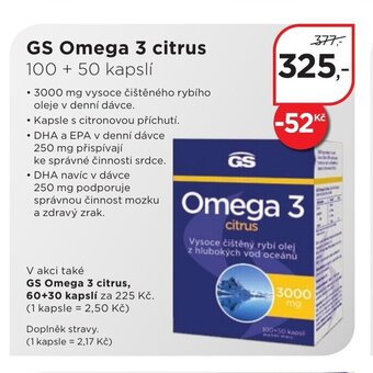 Magistra lékárny GS Omega 3 citrus 100+ 50 kapslí nabídka