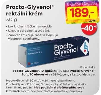 Magistra lékárny Procto-Glyvenol rektální krém 30 g nabídka