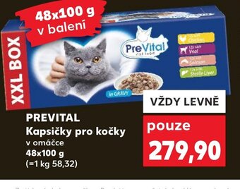 Kaufland PREVITAL Kapsičky pro kočky nabídka
