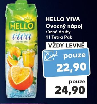 Kaufland HELLO VIVA Ovocný nápoj 1 l. nabídka