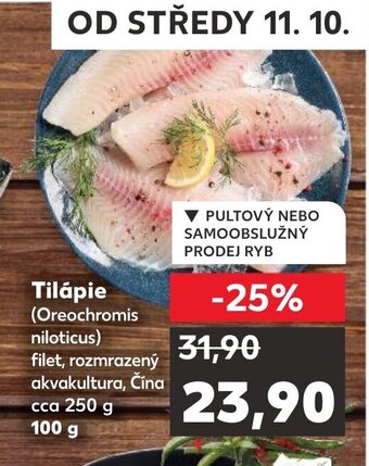 Kaufland Tilápie (Oreochromis niloticus) nabídka