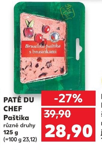 Kaufland PATÉ DU CHEF Paštika 125 g nabídka