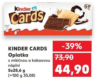 Kaufland KINDER CARDS Oplatka nabídka