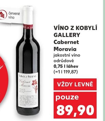 Kaufland VÍNO Z KOBYLÍ GALLERY Cabernet Moravia nabídka