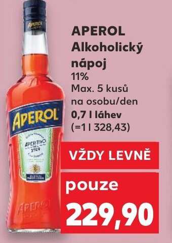 Kaufland APEROL Alkoholický nápoj nabídka