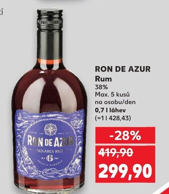 Kaufland RON DE AZUR Rum nabídka