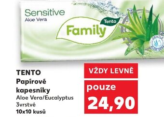 Kaufland TENTO Papírové kapesníky nabídka