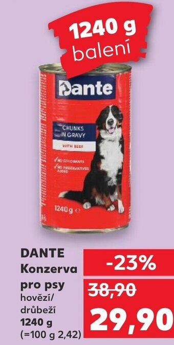 Kaufland DANTE Konzerva pro psy nabídka