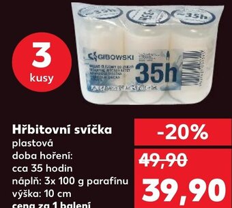 Kaufland Hřbitovní svíčka nabídka