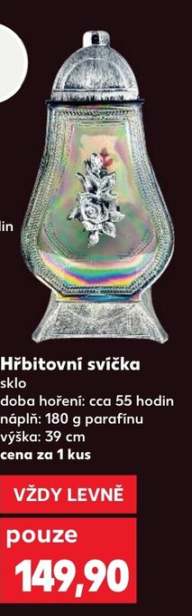 Kaufland Hřbitovní svíčka nabídka