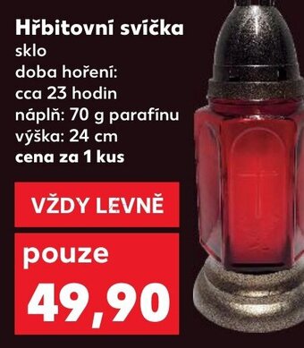 Kaufland Hřbitovní svíčka nabídka
