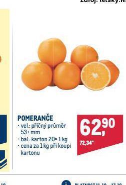Makro Pomeranče nabídka