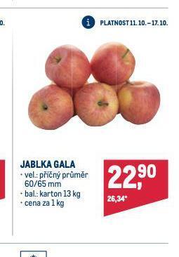 Makro Jablka nabídka