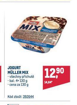 Makro Jogurt muller mix nabídka