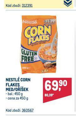 Makro Nestlé corn flakes nabídka