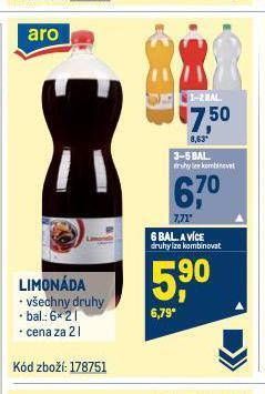 Makro Limonáda nabídka