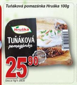 Hruška Tuňáková pomazánka nabídka