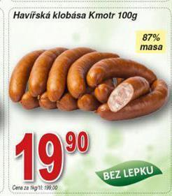 Hruška Havířská klobása nabídka