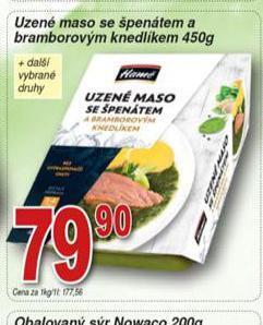 Hruška Uzené maso se špenátem a bramborovým knedlíkem nabídka