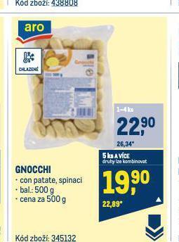 Makro Gnocchi nabídka