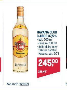 Makro Havana club 3 aňos nabídka