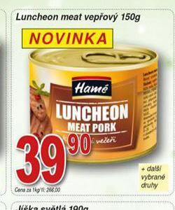 Hruška Luncheon meat nabídka