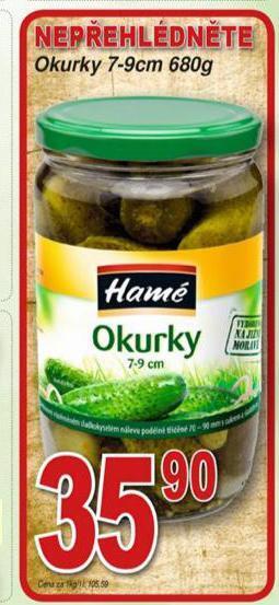 Hruška Hamé okurky nabídka