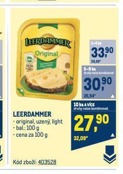 Makro Leerdammer sýr nabídka