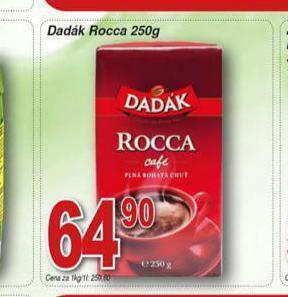 Hruška Káva dadák rocca nabídka