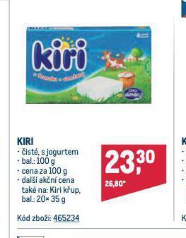 Makro Kiri sýr nabídka