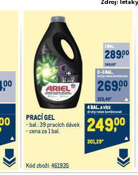 Makro Ariel prací prostředek nabídka