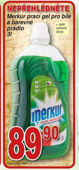 Hruška Merkur prací gel nabídka