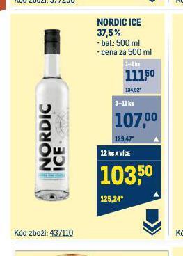 Makro Nordic ice vodka nabídka